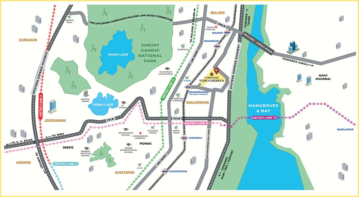 Runwal Forevergreen Location Map